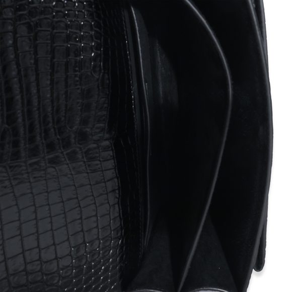 Saint Laurent Black Crocodile Embossed Medium Monogram Sunset - Picture 8 of 9